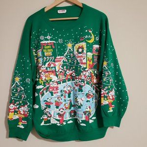 Vintage NutCracker Green Ugly Christmas Sweater XL